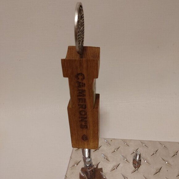 RARE Cameron's Brewing Company AMBEAR Amber Lager Tap Handle Wood Metal - Picture 4 of 9